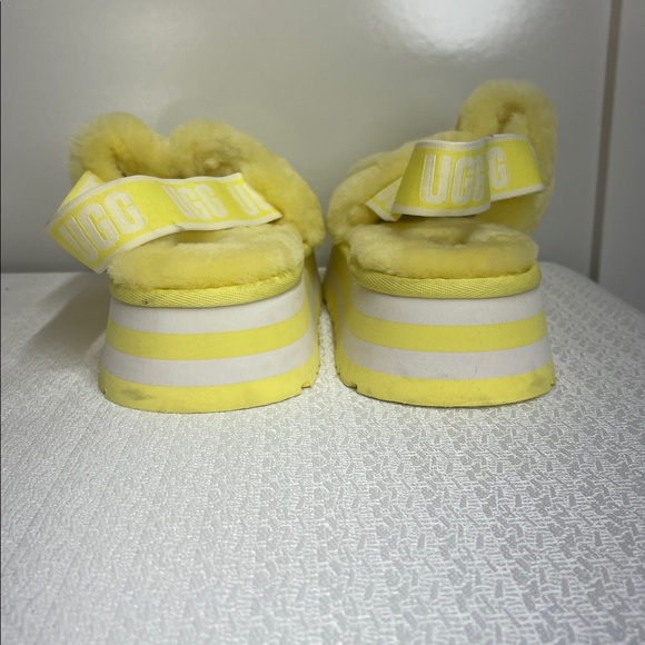 UGG Disco Slides In Margarita Yellow Platform Slippers New Without Box Size 11 - Picture 2 of 4